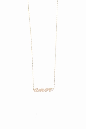 Online Exclusive Deal Special Offer Inside 14K Yellow Gold Amor Necklace