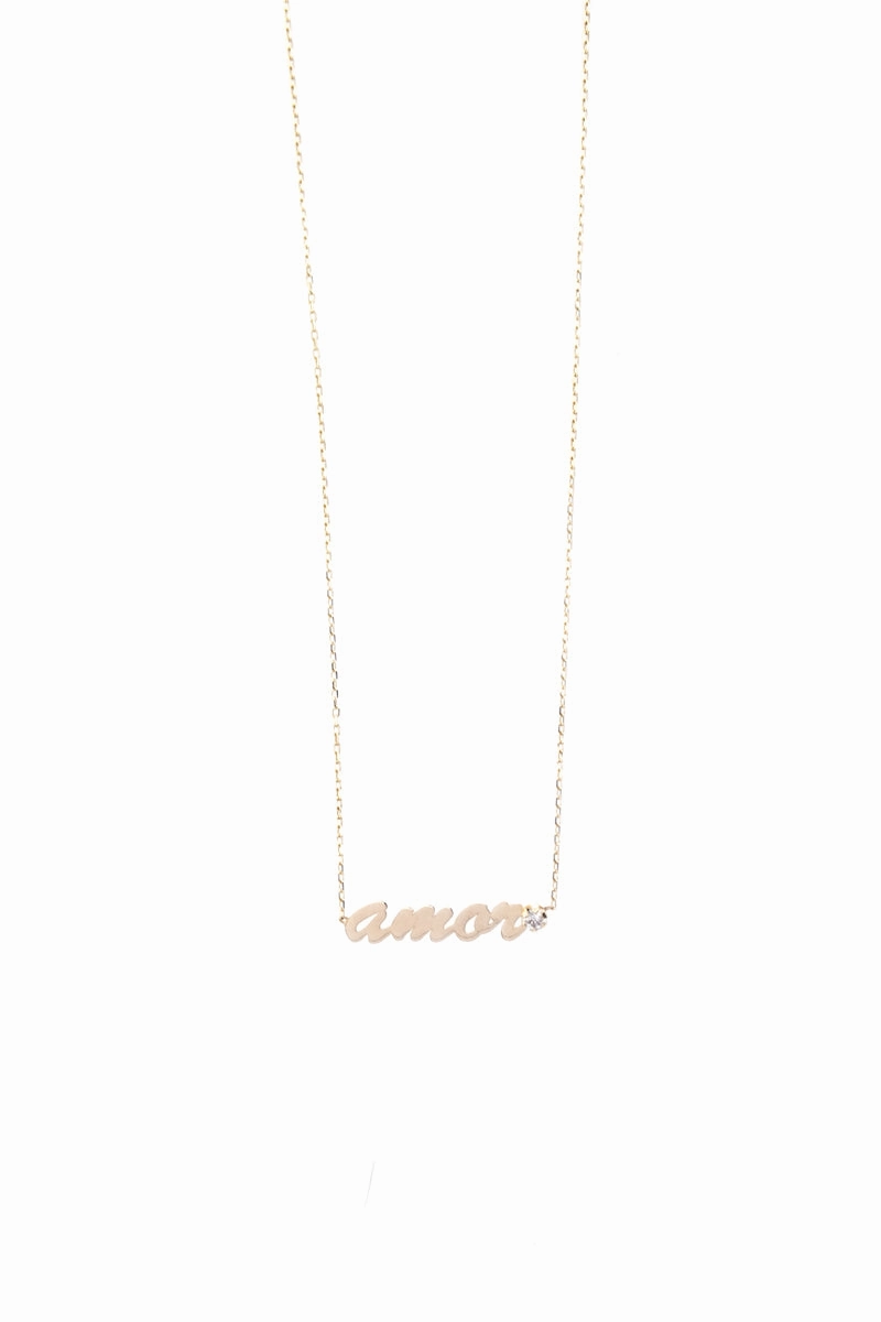 Online Exclusive Deal Special Offer Inside 14K Yellow Gold Amor Necklace