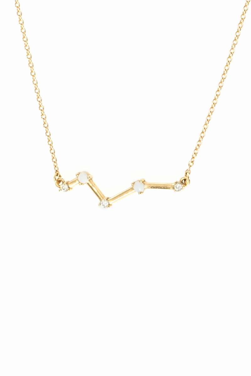 14Kt Opal And Diamond Constellation Necklace Hot Pick Deal