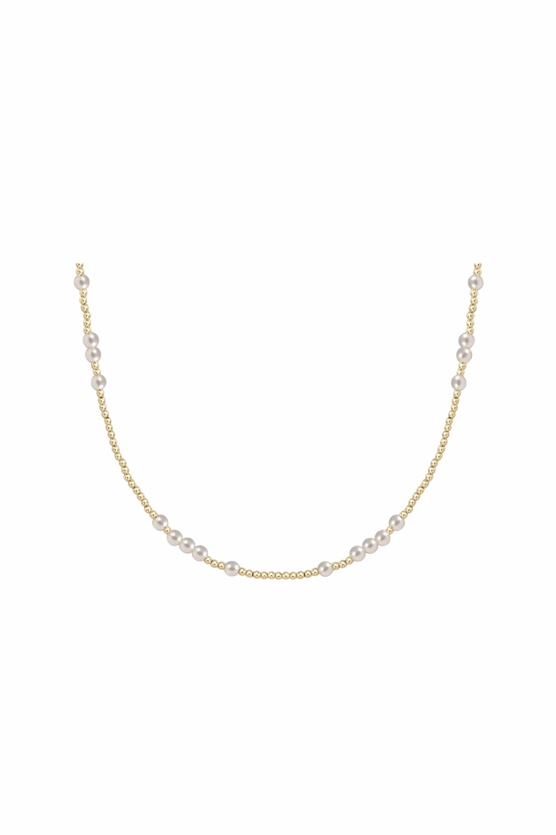 15" Choker Hope Unwritten - 4Mm Pearl Big Sale Today