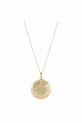 Clearance Event Deal Frenzy Today 16" Necklace Gold - Cherish Small Gold Locket