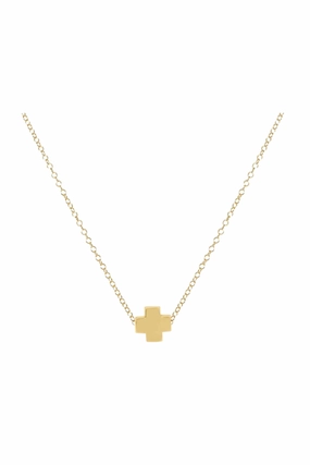 Today Only Discount Big Hot Sale 16" Necklace Gold - Signature Cross Gold