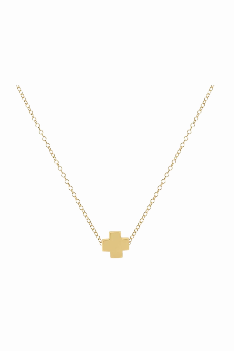 Today Only Discount Big Hot Sale 16" Necklace Gold - Signature Cross Gold