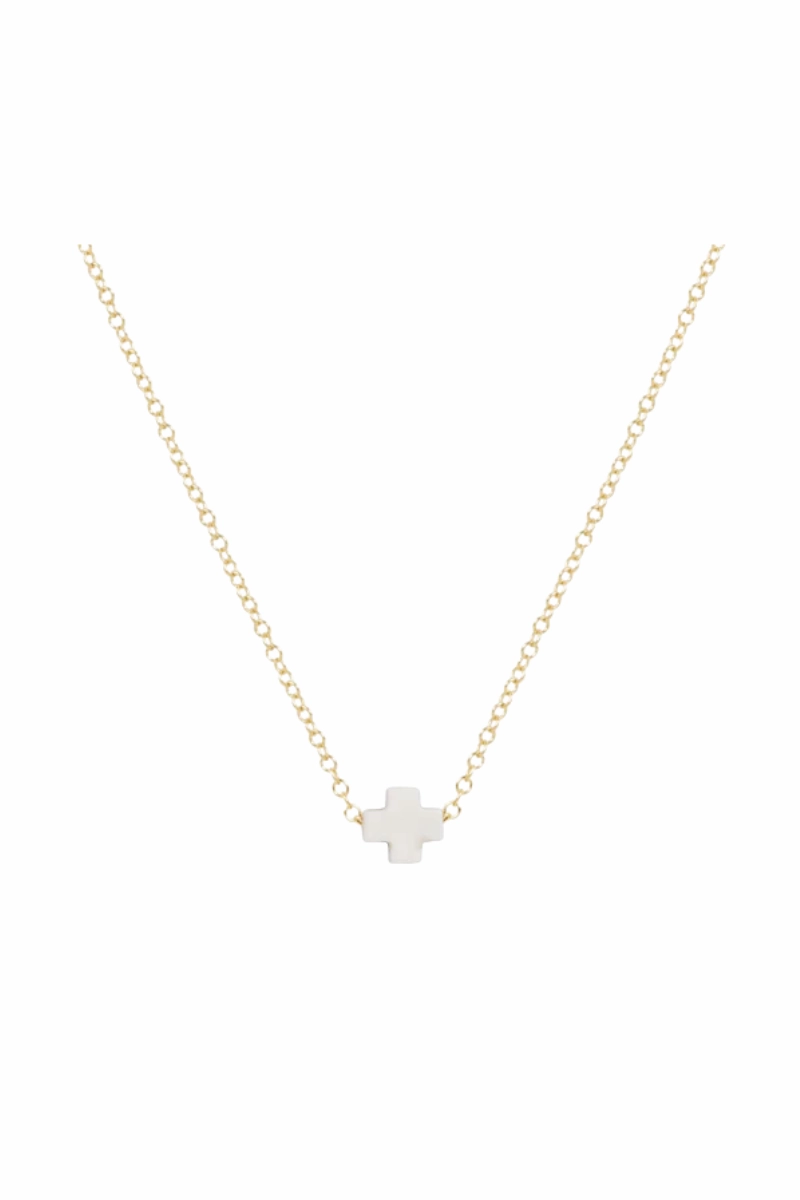 16" Necklace Gold - Signature Cross Small Off-White Mega Savings Now