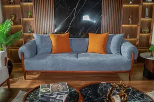 3-seater sofa from Maiden Home, blue - 220x75x75 cm M110453432