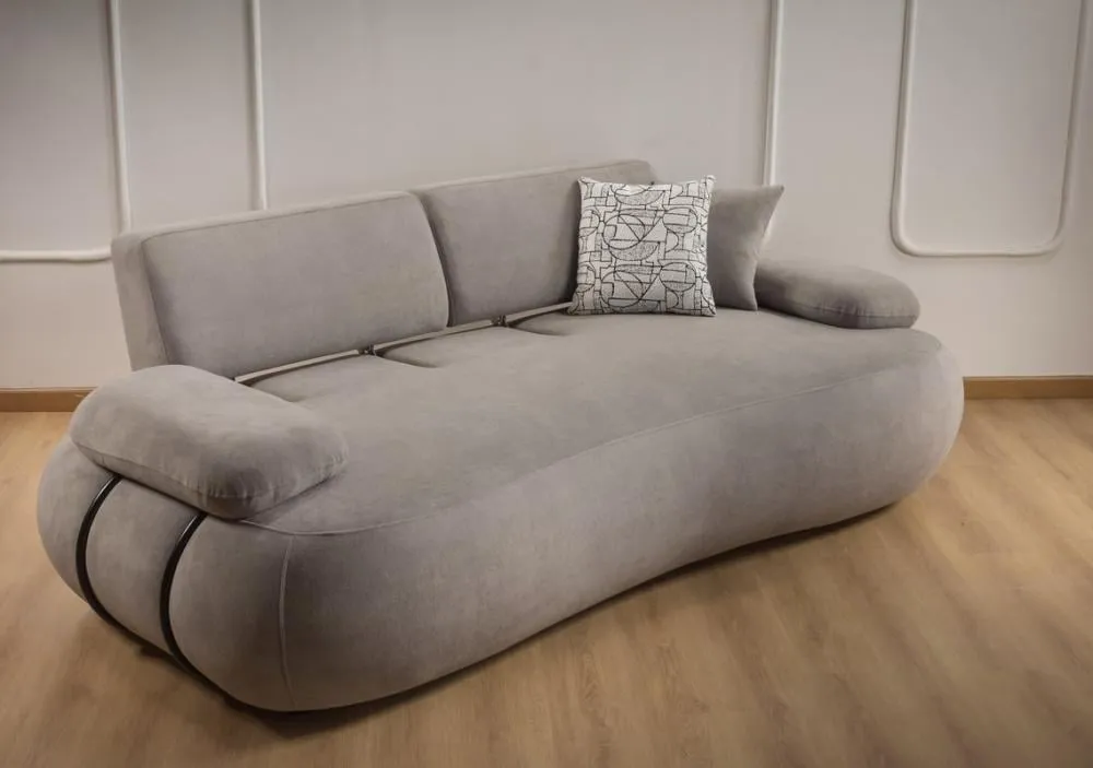 3-seater sofa from Maiden Home, gray - 220x75x75 cm M110453448