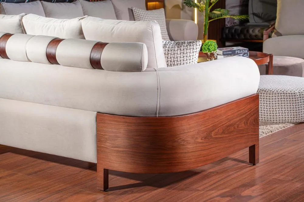3-seater sofa from Maiden Home, white - 220x75x75 cm M110453414
