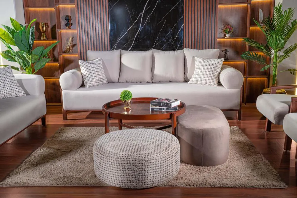 3-seater sofa from Maiden Home, white - 220x75x75 cm M110453414