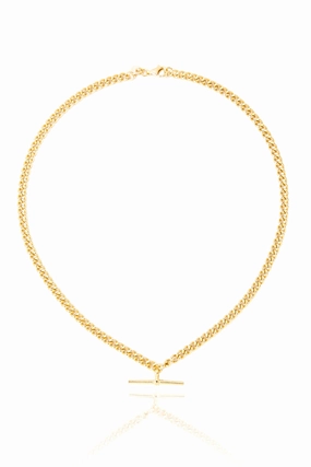Limited Time Hot Deal 925 Gold Plated Curb Chain Lariat