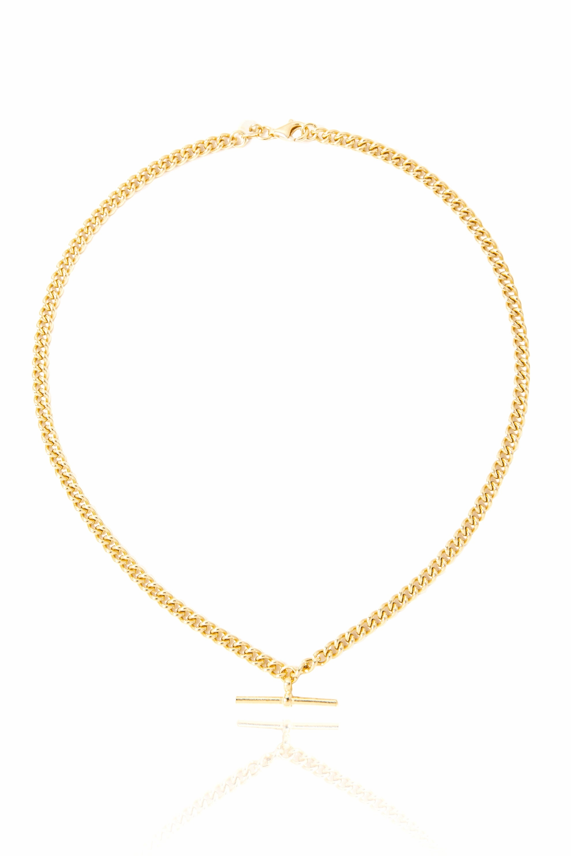 Limited Time Hot Deal 925 Gold Plated Curb Chain Lariat