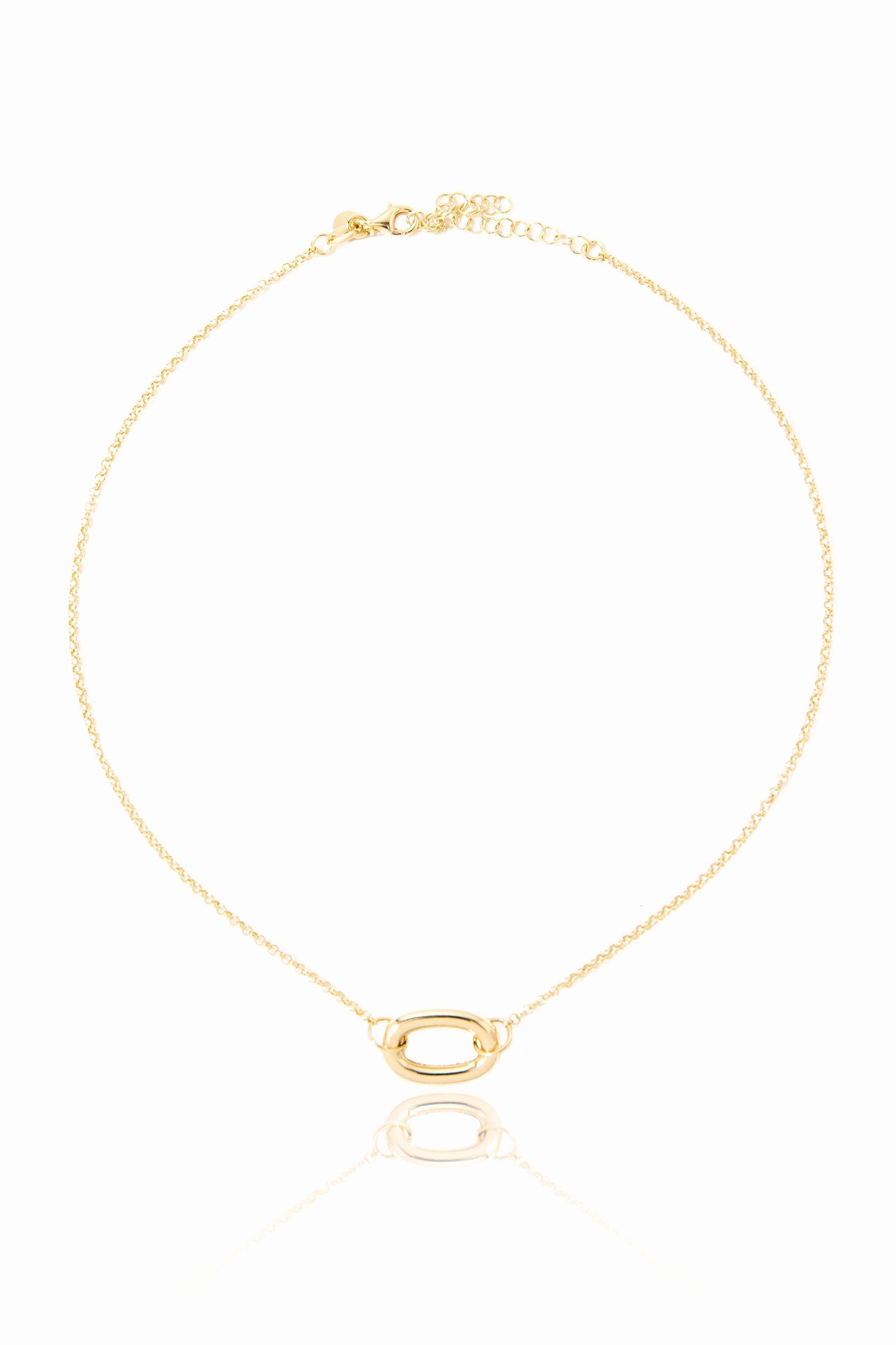 Mega Discount Event 925 Gold Plated Single Long Link Necklace