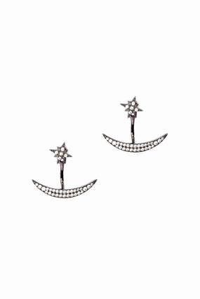 Aceline-Gunmetal Ear Jackets Online Exclusive Deal Hot Item Clearance