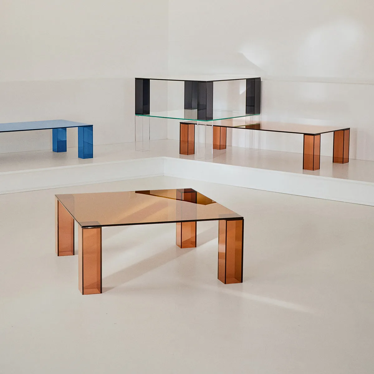 Adularia Glass Rectangular Coffee Table