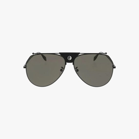 Alexander Mcqueen Metal Black Sunglasses Hot Picks Today Hot Offer Event