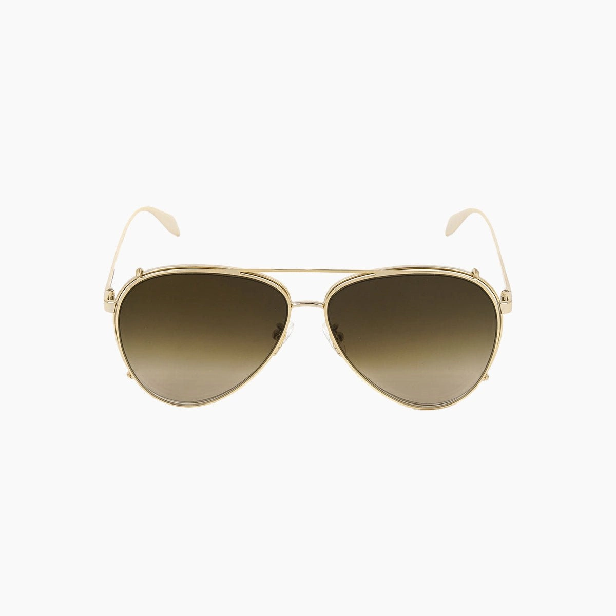 Grab & Save Today Alexander Mcqueen Pilot Gold Metal Sunglasses