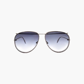 Instant Discount Alexander Mcqueen Pilot Metal Grey Sunglasses