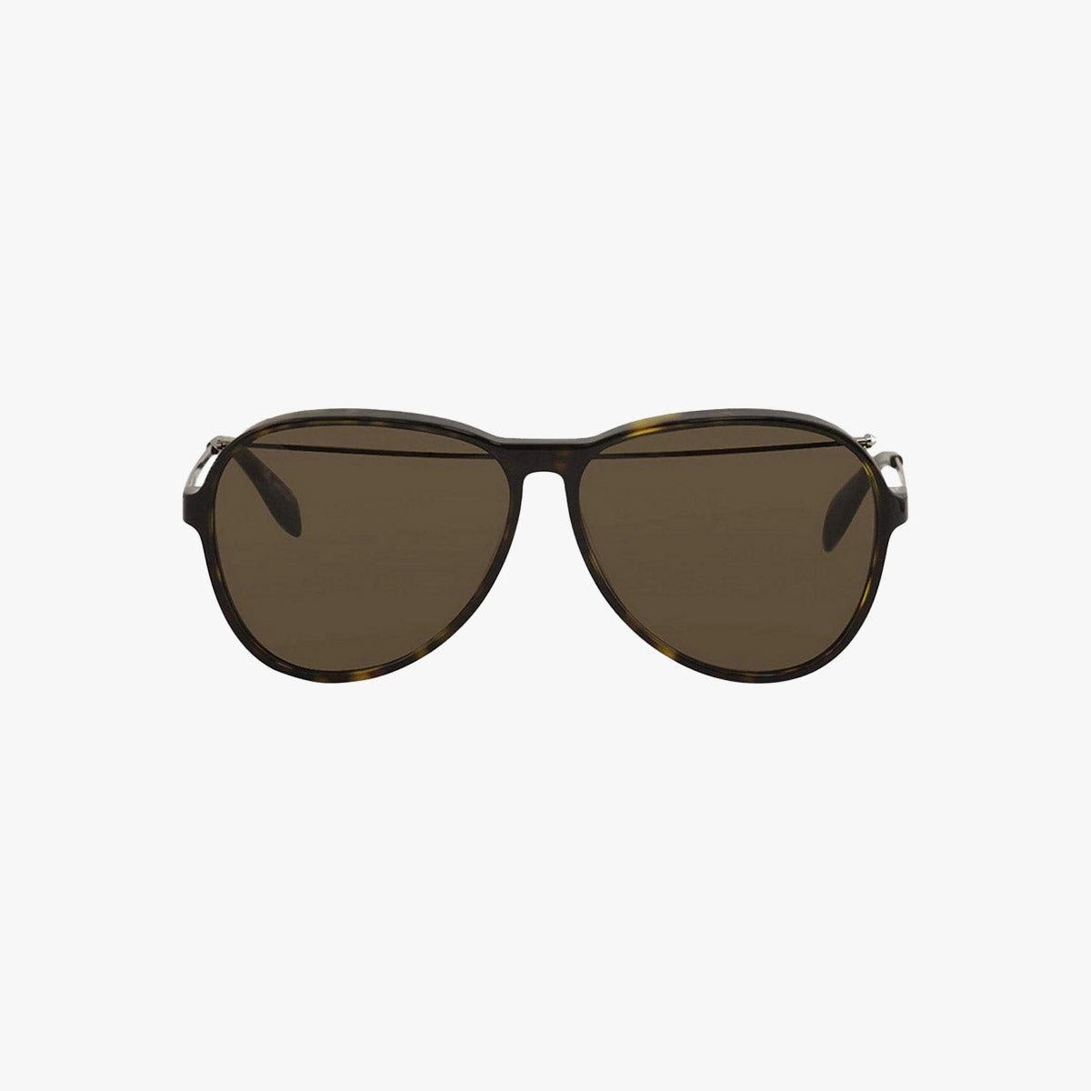 Grab It Now Alexander Mcqueen Ruthenium Havana Brown Sunglasses