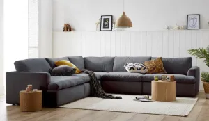 Alhome Corner sofa, size 300x300x95x90 cm - grey - AL-317