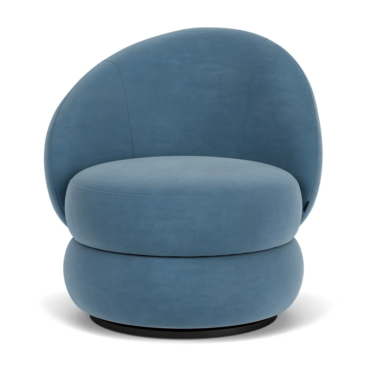 Alma Velvet Swivel Armchair