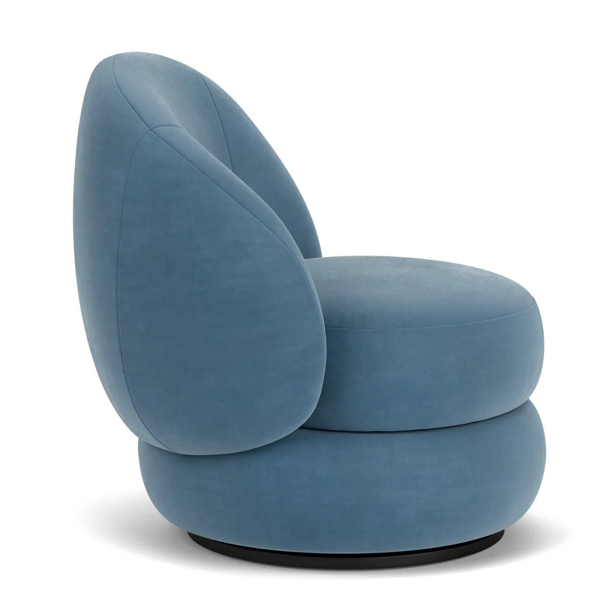Alma Velvet Swivel Armchair