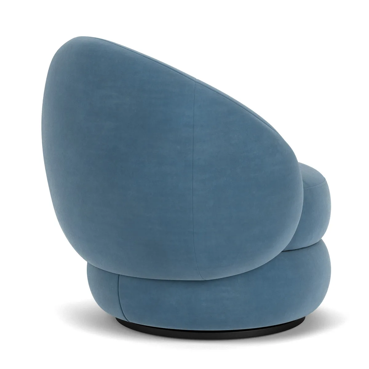 Alma Velvet Swivel Armchair