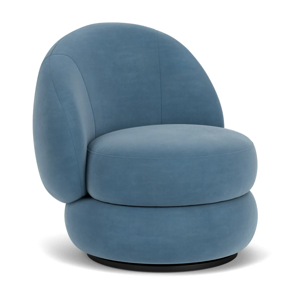 Alma Velvet Swivel Armchair