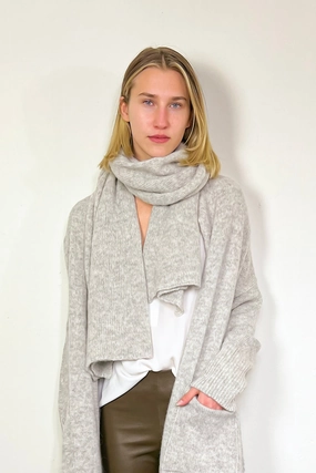 Unmissable Deal Today Alpaca & Wool Blend Scarf - Grey