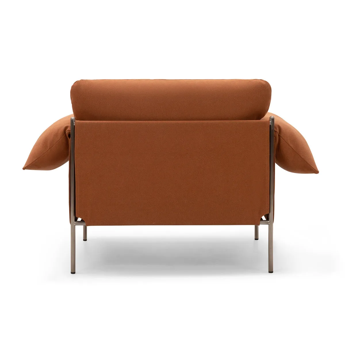 Alva Armchair (Brushed Steel Frame, Cabarita Hazel)