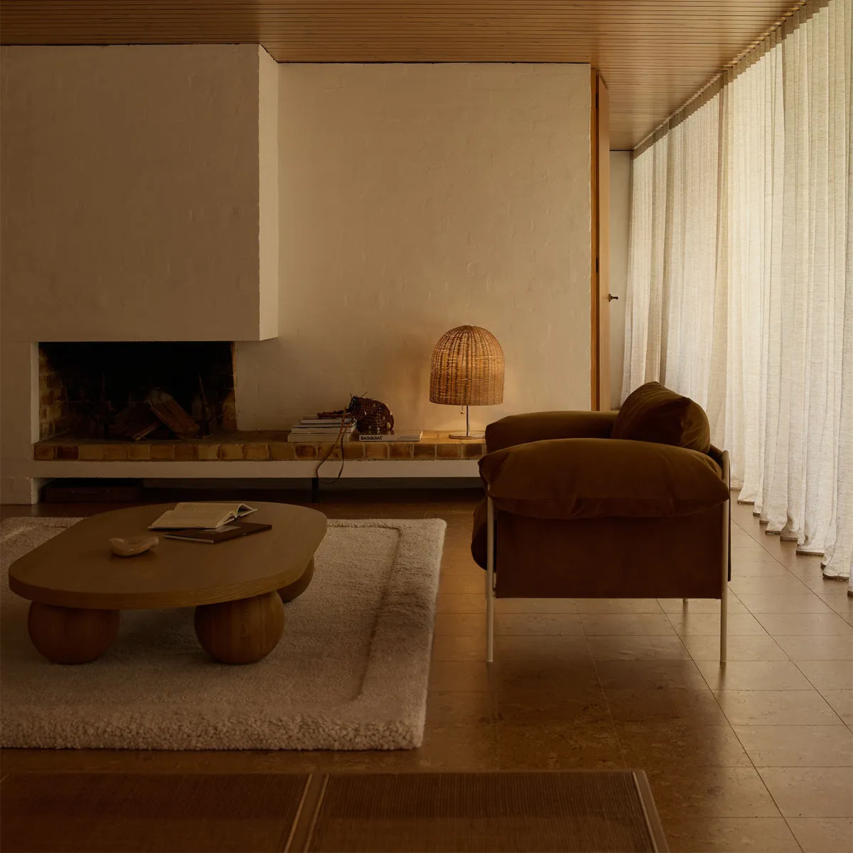 Alva Armchair (Brushed Steel Frame, Malibu Cognac)