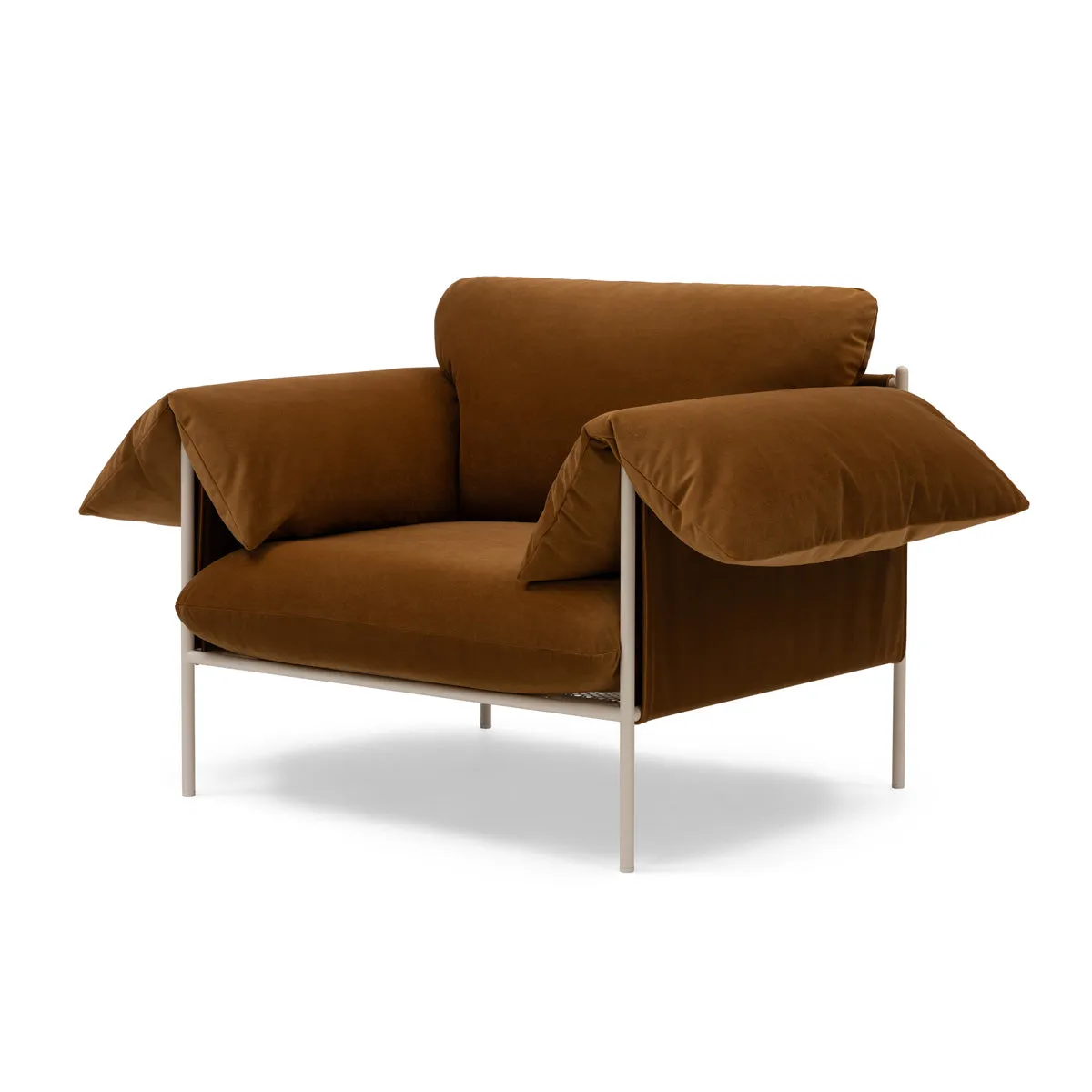 Alva Armchair (Nougat Frame, Malibu Cognac)