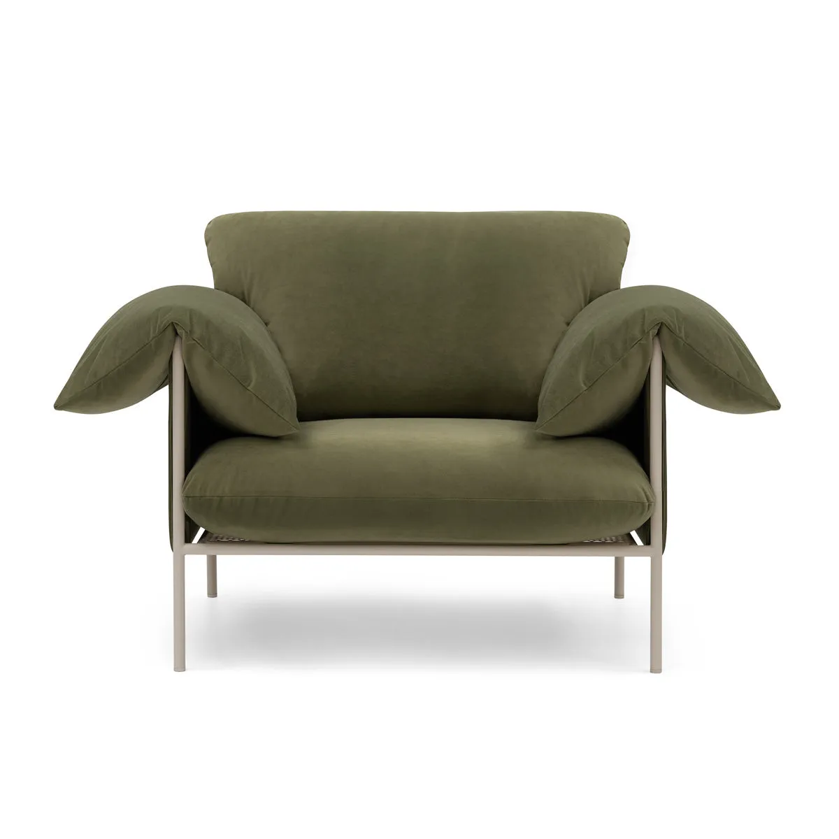 Alva Armchair (Nougat Frame, Malibu Matcha)