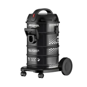 Arshia Drum Vacuum Cleaner, Meatal Body, Turbo Brush, 2400Watts, 23Lit, Black