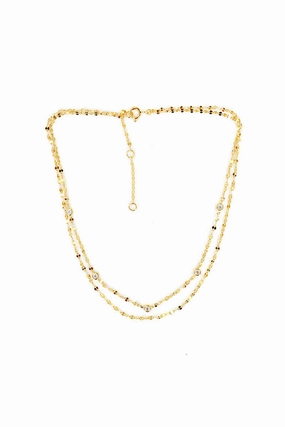 Aurora Double Chain Choker In Gold Exclusive Online Deal Today Only Savings