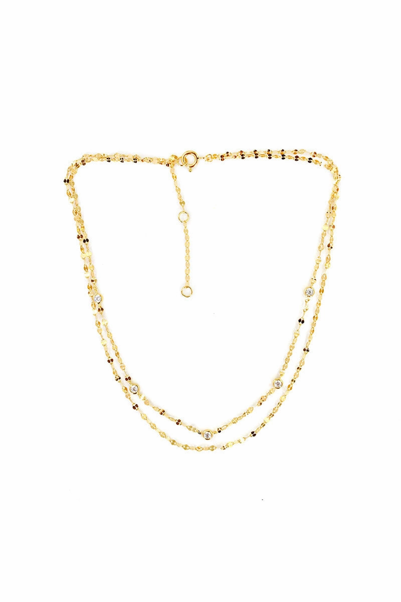 Aurora Double Chain Choker In Gold Exclusive Online Deal Today Only Savings