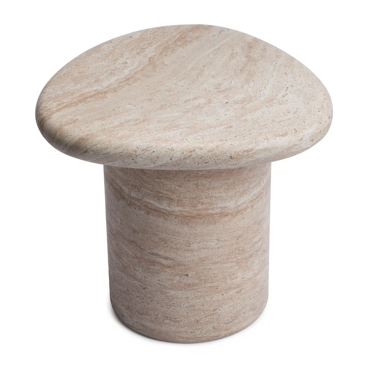 Azzurra Side Table (Travertine Finish)