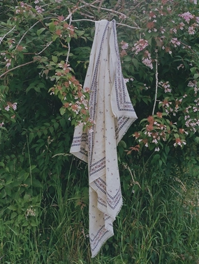 Becksondergaard Floaisley Corga Scarf In Birch, White Must-Have Deals