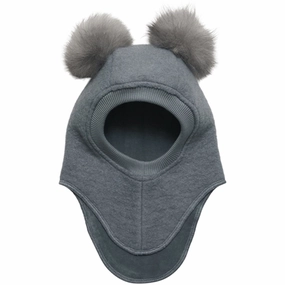Limited Time Steal Shop Hot Deals Huttelihut Balaclava W. Alpaca Pompoms Big Bear Blue Heaven