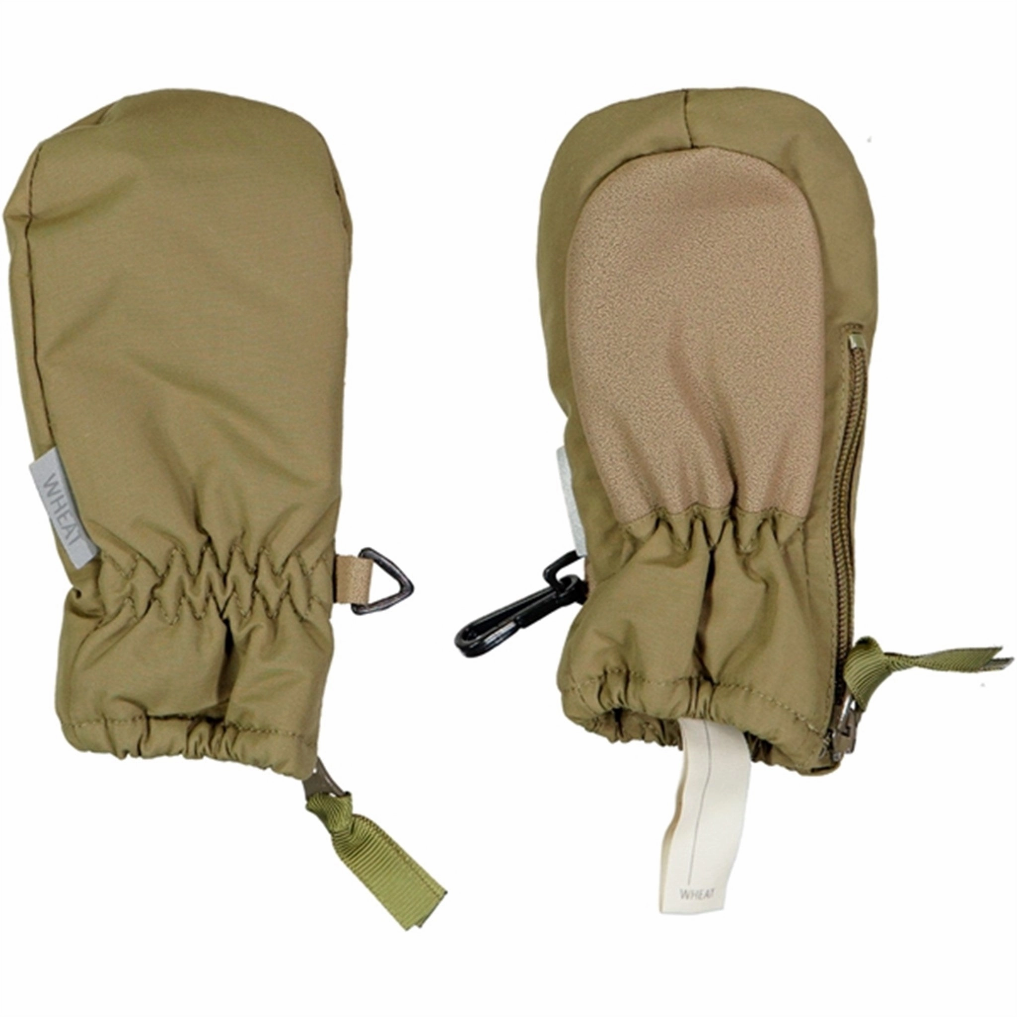 Shop the Savings Wheat Zipper Mittens Tech Dry Pine