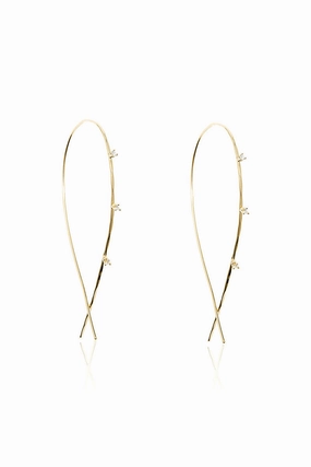 Large Diamond Infinity Hoops In Yellow Gold Shop & Grab Savings