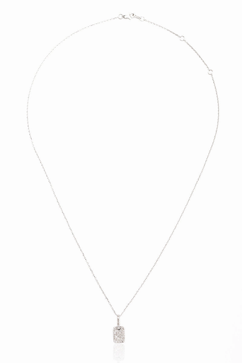 Dont Miss Out! Shop & Save Today Micro Mini Pav Diamond Id Tag In White Gold