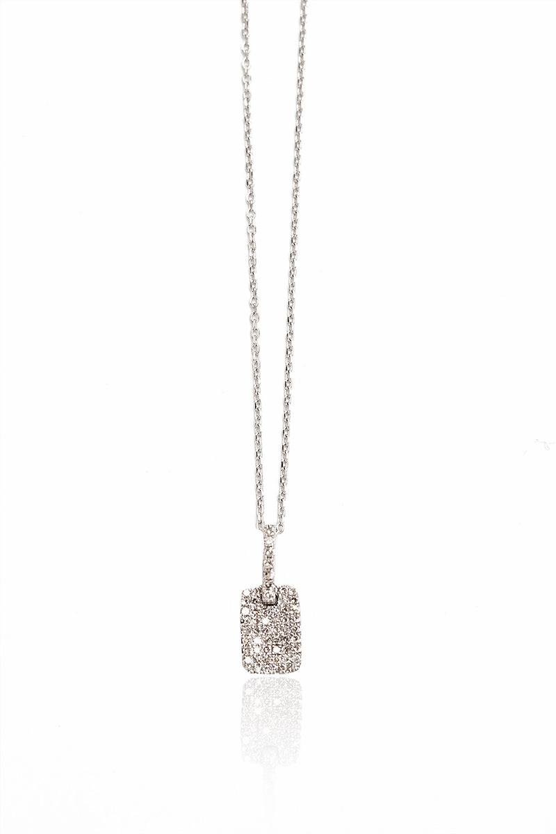 Best Price Today Micro Mini Pav Diamond Id Tag In White Gold