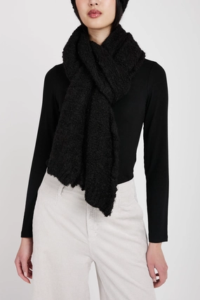 Sweet Deal Today Limited Time Steal Boucl Scarf In Black