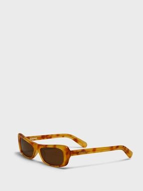 Capri Sunglasses In Beige, Gold And Brown Online Exclusive Offer Price Drop Today