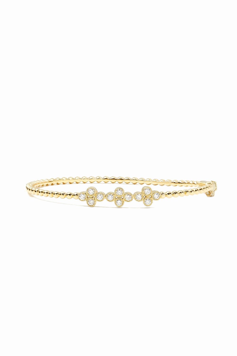 Diamond Fluerette Bangle In 18K Yellow Gold Shop Now & Save