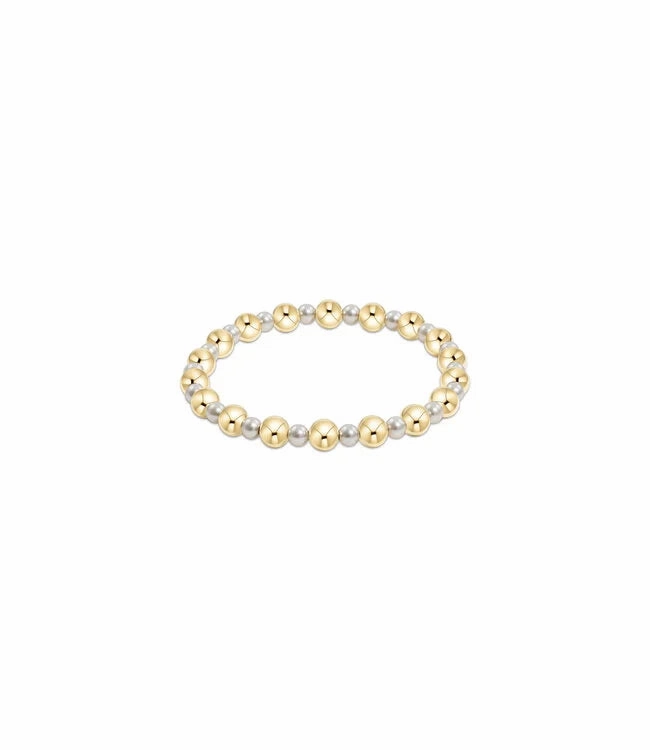 Pearl Grateful Pattern 4Mm Bead Bracelet - 6Mm Gold Shop Hot Deals