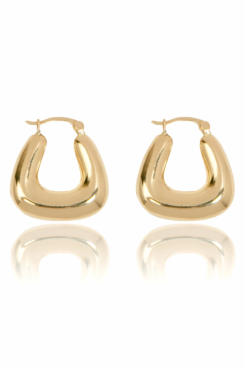 Instant Discount 14K Gold Tubular Hoops