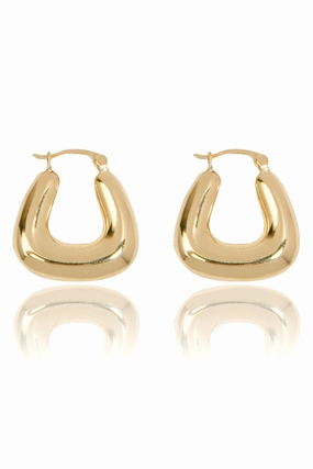 Instant Discount 14K Gold Tubular Hoops