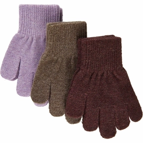 Today Only Steal Mikk-Line Magic Gloves 3-Pack Dark Mink-Slate Black-Chalk Violet