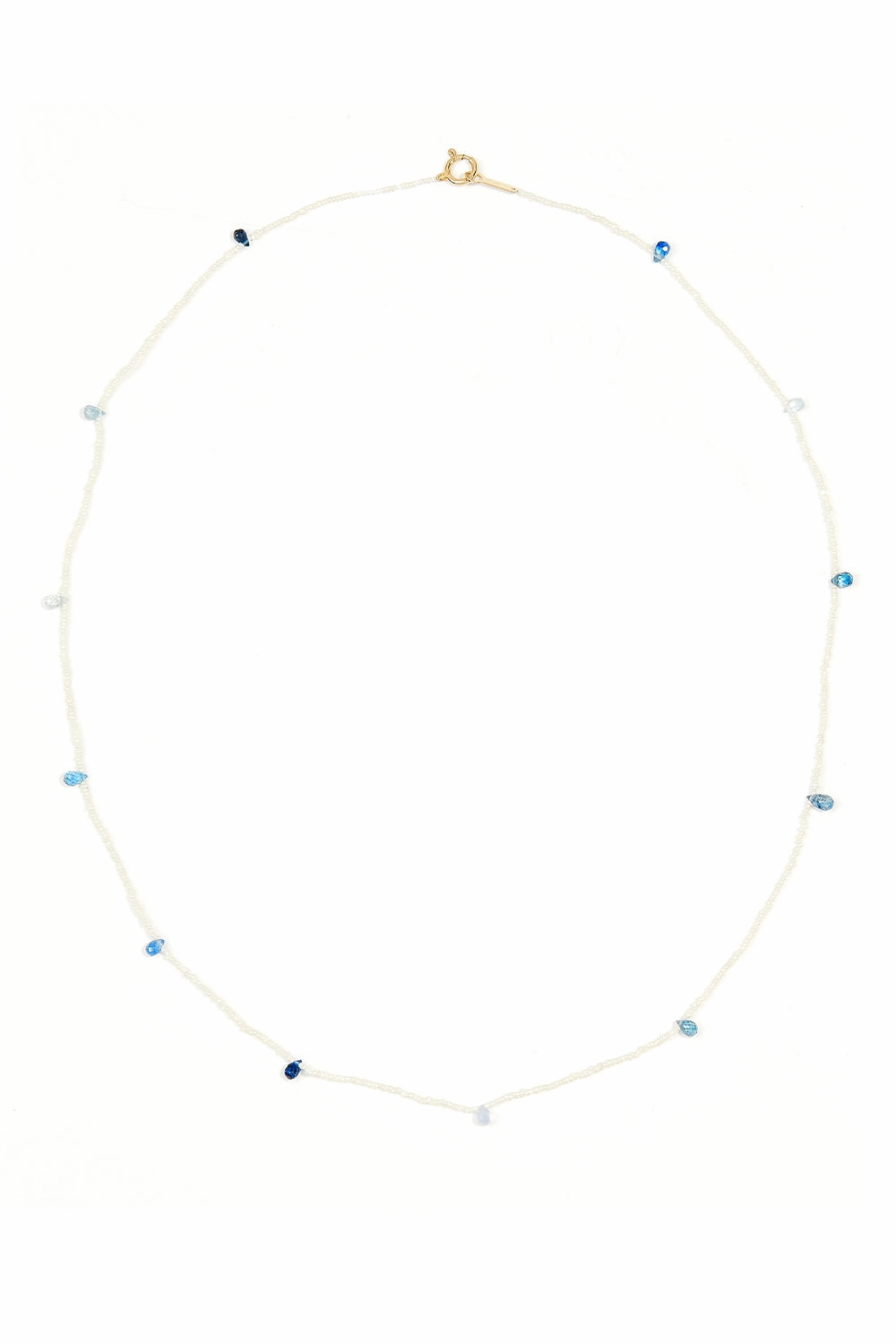 Instant Savings Deal Online Deal Frenzy Sapphire And Keshi Pearl Beaded Necklace
