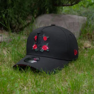New Era 9Forty A-Frame Los Angeles Dodgers Roses Black / Scarlet Uv Snapback Cap Limited Stock Offer